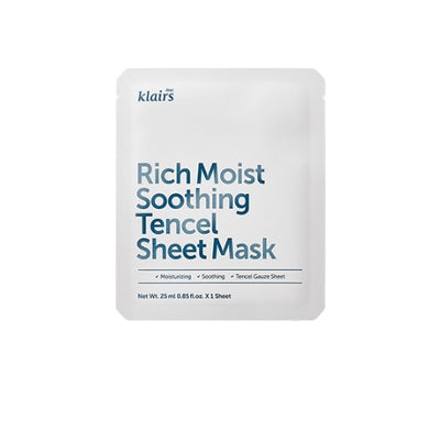 Klairs Rich Moist Soothing Tencel Sheet Pack 10ea Set Korean skincare Kbeauty Cosmetics