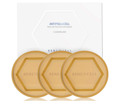 Rene Cell Antipollucell Barra Limpiadora 100g x 3ea Korean skincare Kbeauty Cosmetics