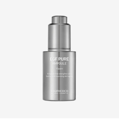 SWANICOCO EGF 10PPM Pure Ampoule 30ml is a revitalising ampoule to revive skin while fortifying skin barrier for a healthy complexion.