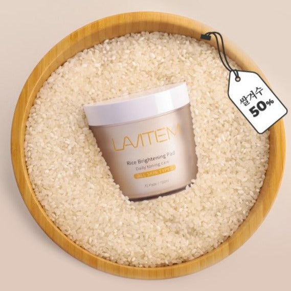 LAVITEM Rice Brightening Pad 70ea 150ml Korean skincare Kbeauty Cosmetic