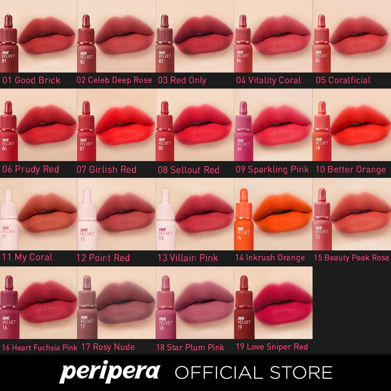 PERIPERA Ink The Velvet (13 Colores) Korean Kbeauty Cosmetics