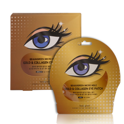BEAUUGREEN Micro agujero de oro y colágeno parche para el ojo 1ea cuidado de la piel coreana Kbeauty Cosmetic