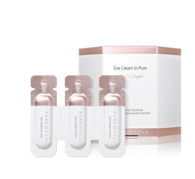 RENE CELL Eve Cream in Pure 6ea es un cuidado de la piel hidratante y lleno de vida con un tono de piel brillante y un cuidado elástico